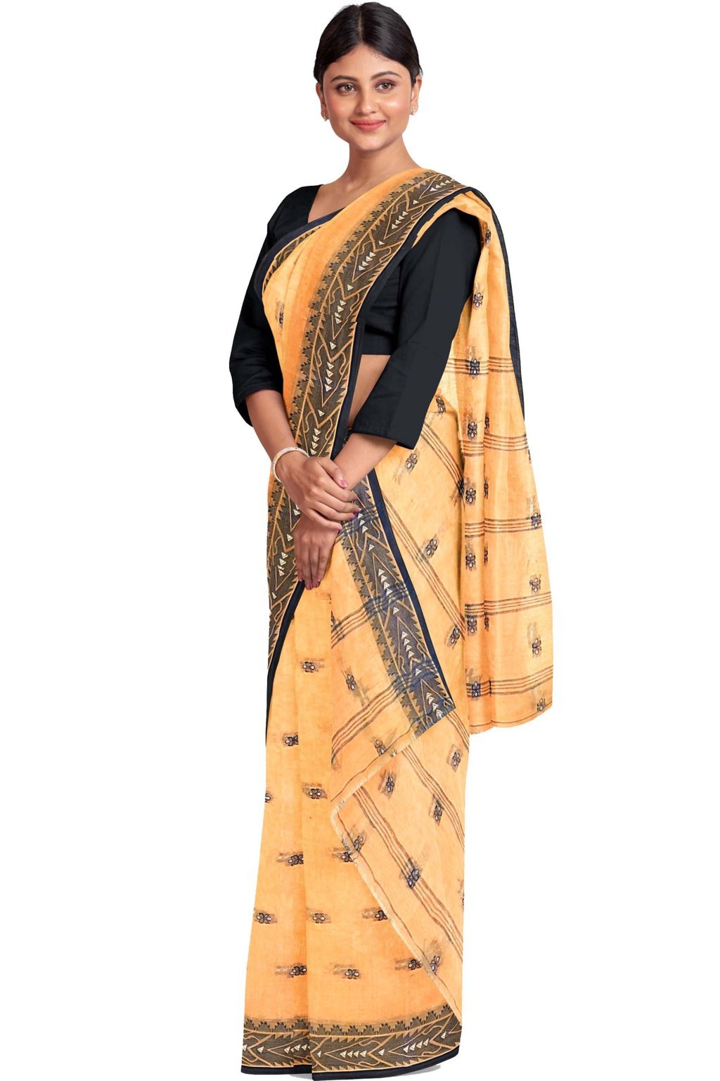 Brown Pure Cotton Urvi Tant Saree (1170)